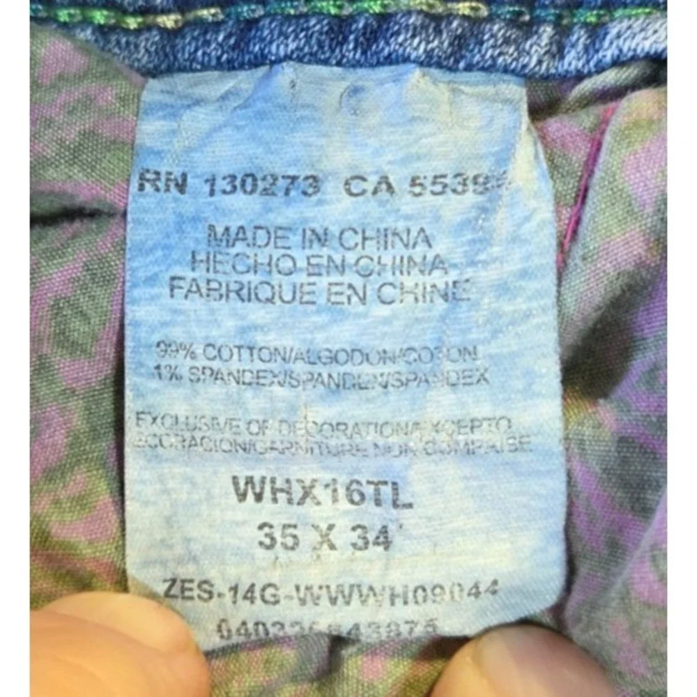 Rock 47 Wrangler Women's Boot Cut Jeans Blue Light Wash Low Rise‎ Denim WHX16TL